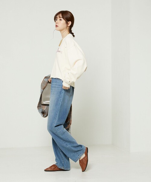 FREAK'S STORE（フリークスストア）の「ダメージロゴスウェット（スウェット・レディース・レッド/オフホワイト/グリーン・ﾌﾘ-）」の4枚目の写真