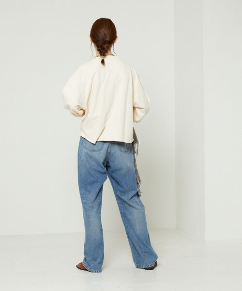 FREAK'S STORE（フリークスストア）の「ダメージロゴスウェット（スウェット・レディース・レッド/オフホワイト/グリーン・ﾌﾘ-）」の9枚目の写真