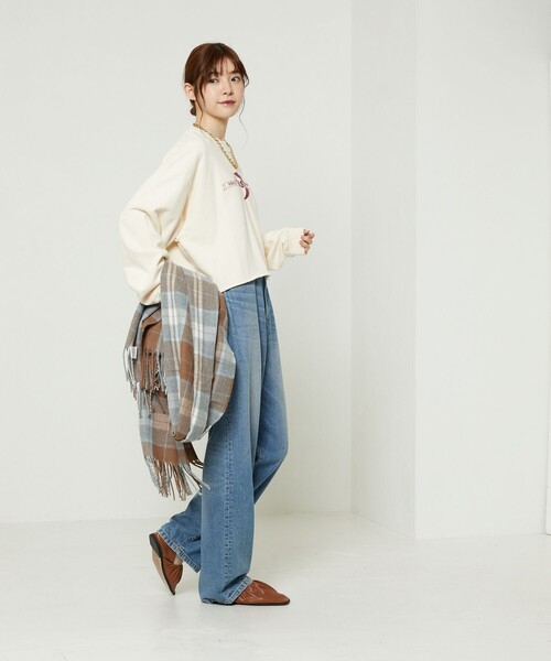 FREAK'S STORE（フリークスストア）の「ダメージロゴスウェット（スウェット・レディース・レッド/オフホワイト/グリーン・ﾌﾘ-）」の10枚目の写真