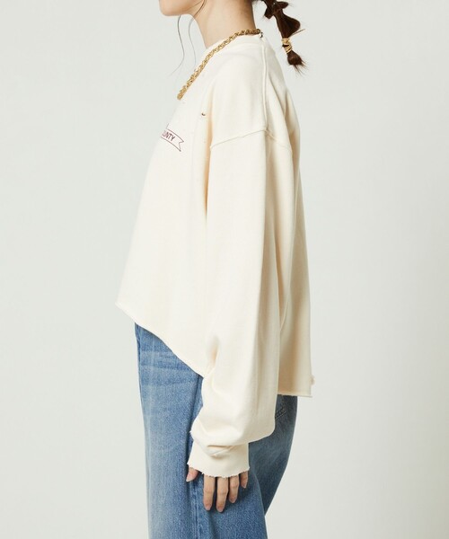 FREAK'S STORE（フリークスストア）の「ダメージロゴスウェット（スウェット・レディース・レッド/オフホワイト/グリーン・ﾌﾘ-）」の6枚目の写真