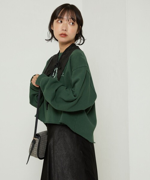 FREAK'S STORE（フリークスストア）の「ダメージロゴスウェット（スウェット・レディース・レッド/オフホワイト/グリーン・ﾌﾘ-）」の21枚目の写真