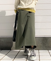 Q | コットンツイルトラペーズスカート(スカート)