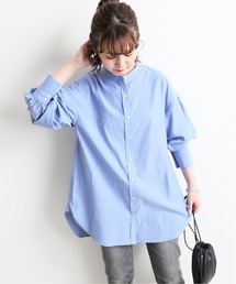 SLOBE IENA | ボリュームスリーブバンドカラーブラウス【手洗い可能】◆(シャツ/ブラウス)