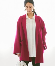 Ezick | リバーメルトンミドルコート(ステンカラーコート)