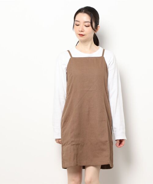 STYLEBLOCK（スタイルブロック）の「カツラギミニジャンスカ（スカート・レディース・アイボリー/ブラック/モカ・M）」の3枚目の写真