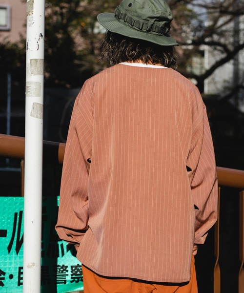 BROKEN BASE（ブロークンベース）の「ベースボールシャツ（シャツ/ブラウス・メンズ・ネイビー/ベージュ・LARGE/MEDIUM）」の4枚目の写真