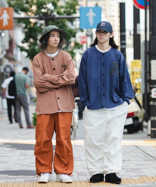 BROKEN BASE（ブロークンベース）の「ベースボールシャツ（シャツ/ブラウス・メンズ・ネイビー/ベージュ・LARGE/MEDIUM）」の9枚目の写真