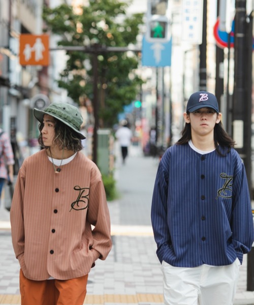BROKEN BASE（ブロークンベース）の「ベースボールシャツ（シャツ/ブラウス・メンズ・ネイビー/ベージュ・LARGE/MEDIUM）」の11枚目の写真