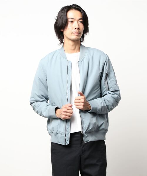 VIBGYOR（ヴィブジョー）の「VIBGYOR Select/ポリピーチMA-1（MA-1・メンズ・ブラック/カーキ/サックスブルー/ピンク/ミント/グレイッシュベージュ・MEDIUM/LARGE/X-LARGE）」の5枚目の写真