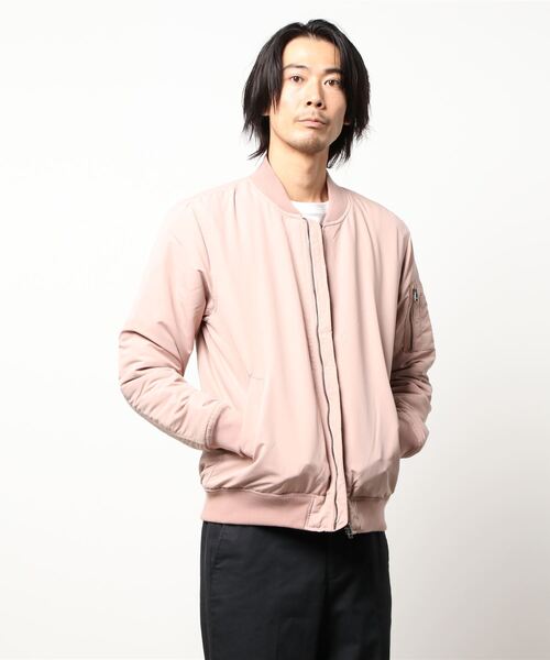 VIBGYOR（ヴィブジョー）の「VIBGYOR Select/ポリピーチMA-1（MA-1・メンズ・ブラック/カーキ/サックスブルー/ピンク/ミント/グレイッシュベージュ・MEDIUM/LARGE/X-LARGE）」の6枚目の写真