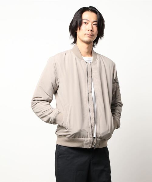 VIBGYOR（ヴィブジョー）の「VIBGYOR Select/ポリピーチMA-1（MA-1・メンズ・ブラック/カーキ/サックスブルー/ピンク/ミント/グレイッシュベージュ・MEDIUM/LARGE/X-LARGE）」の3枚目の写真