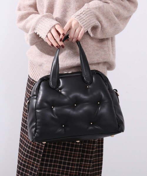 DRESKIP(ドレスキップ)の「◆2WAYキルティングボストン(ボストンバッグ・レディース・ベージュ/ブラック/ブラウン系その他・00)」の4枚目の写真