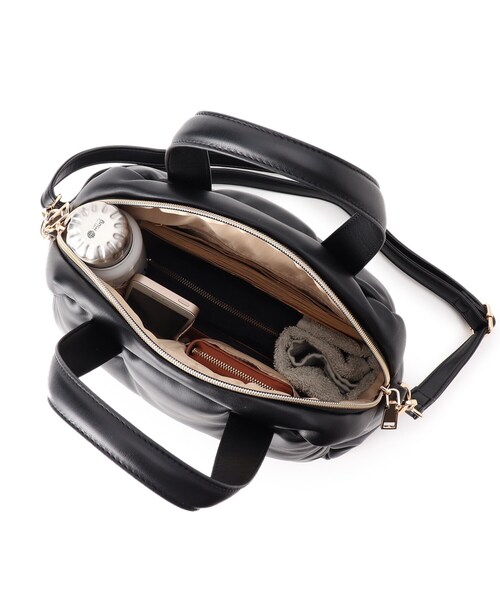 DRESKIP(ドレスキップ)の「◆2WAYキルティングボストン(ボストンバッグ・レディース・ベージュ/ブラック/ブラウン系その他・00)」の9枚目の写真