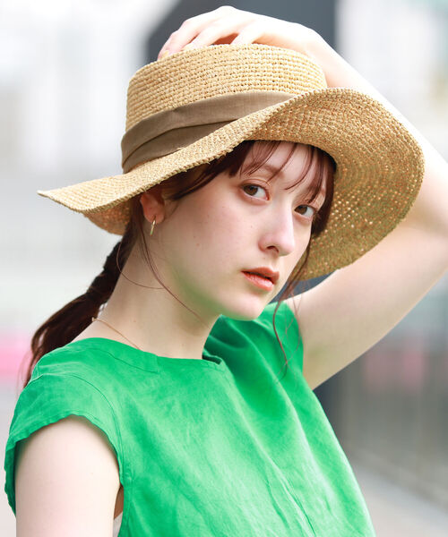 Ray BEAMS（レイビームス）の「CONTROL FREAK × Ray BEAMS / 別注 ラフィア ハット（ハット・レディース・ブラウン/ナチュラル・ONE SIZE）」の3枚目の写真