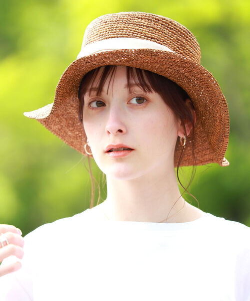 Ray BEAMS（レイビームス）の「CONTROL FREAK × Ray BEAMS / 別注 ラフィア ハット（ハット・レディース・ブラウン/ナチュラル・ONE SIZE）」の5枚目の写真
