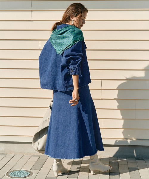 titivate（ティティベイト）の「デニムシャツジャケット（デニムジャケット・レディース・ブルー/アイボリー・S/M）」の14枚目の写真