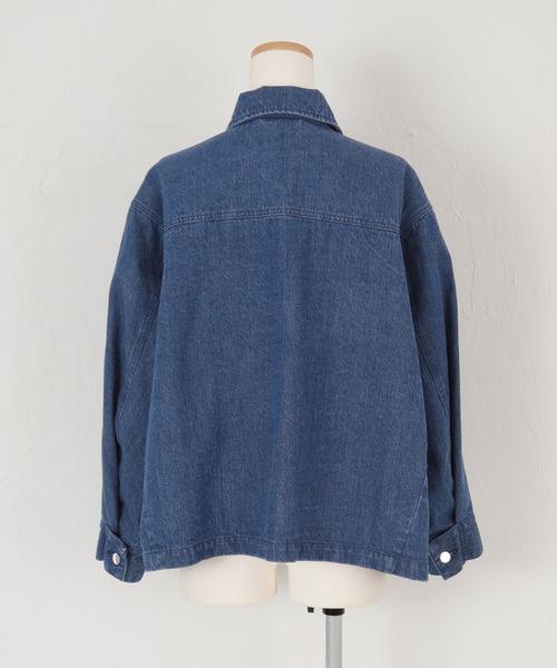 titivate（ティティベイト）の「デニムシャツジャケット（デニムジャケット・レディース・ブルー/アイボリー・S/M）」の17枚目の写真
