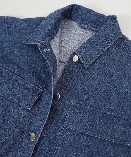 titivate（ティティベイト）の「デニムシャツジャケット（デニムジャケット・レディース・ブルー/アイボリー・S/M）」の21枚目の写真