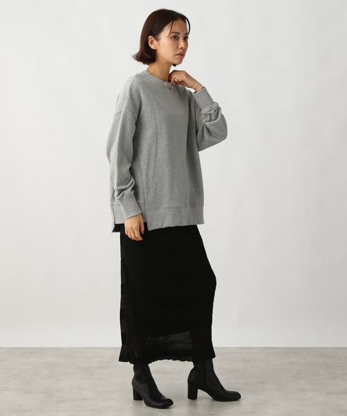 Ezick(エジック)の「セントラル裏毛プルオーバー(スウェット・レディース・チャコール/グレー・FREE)」の3枚目の写真