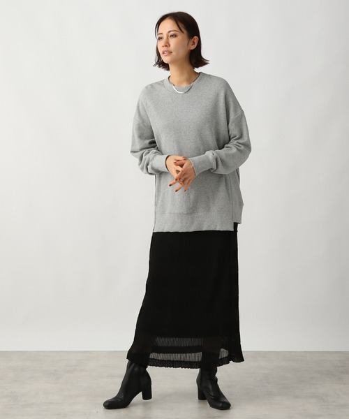 Ezick(エジック)の「セントラル裏毛プルオーバー(スウェット・レディース・チャコール/グレー・FREE)」の6枚目の写真