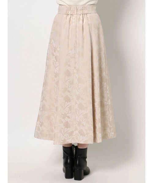 LAGUNAMOON(ラグナムーン)の「フラワージャガードスカート(スカート・レディース・アイボリー/ブラウン/ベージュ・SMALL/MEDIUM)」の6枚目の写真