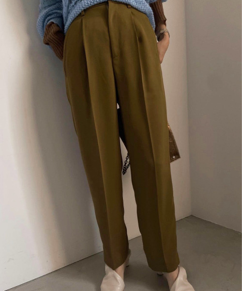 Ameri（アメリ）の「SQUAMOUS TEXTILE TAPERED PANTS（スラックス・レディース・ブラック/カーキ/オレンジ・SMALL/MEDIUM/X-SMALL）」の5枚目の写真