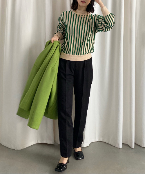 Ameri（アメリ）の「SQUAMOUS TEXTILE TAPERED PANTS（スラックス・レディース・ブラック/カーキ/オレンジ・SMALL/MEDIUM/X-SMALL）」の6枚目の写真