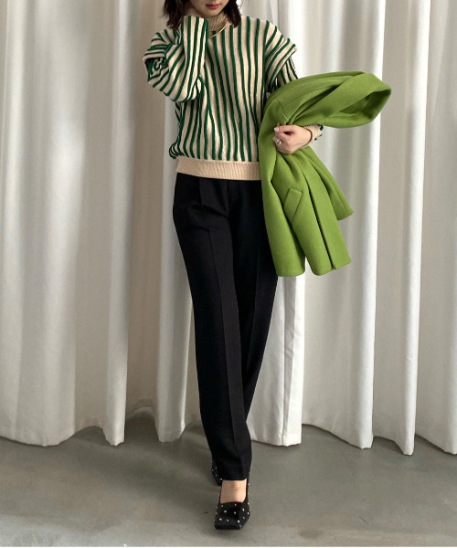 Ameri（アメリ）の「SQUAMOUS TEXTILE TAPERED PANTS（スラックス・レディース・ブラック/カーキ/オレンジ・SMALL/MEDIUM/X-SMALL）」の10枚目の写真