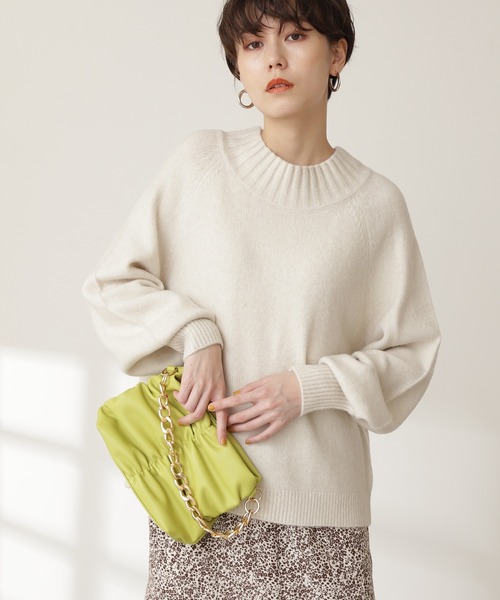 N.(N. Natural Beauty Basic)(エヌエヌナチュラルビューティーベーシック)の「◆ワイドネックニット(ニット/セーター・レディース・ベージュ/オフホワイト/イエロー・MEDIUM)」の2枚目の写真