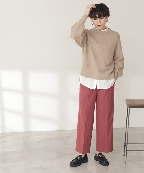 N.(N. Natural Beauty Basic)(エヌエヌナチュラルビューティーベーシック)の「◆ワイドネックニット(ニット/セーター・レディース・ベージュ/オフホワイト/イエロー・MEDIUM)」の7枚目の写真