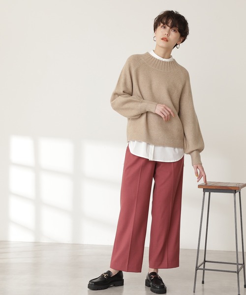 N.(N. Natural Beauty Basic)(エヌエヌナチュラルビューティーベーシック)の「◆ワイドネックニット(ニット/セーター・レディース・ベージュ/オフホワイト/イエロー・MEDIUM)」の8枚目の写真
