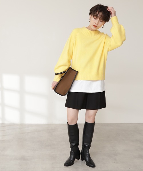 N.(N. Natural Beauty Basic)(エヌエヌナチュラルビューティーベーシック)の「◆ワイドネックニット(ニット/セーター・レディース・ベージュ/オフホワイト/イエロー・MEDIUM)」の9枚目の写真