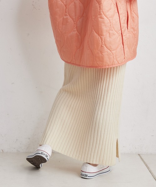 CIAOPANIC TYPY(チャオパニックティピー)の「▽ワイドリブIラインスカート(スカート・レディース・ブラック/オフホワイト/イエロー/バイオレット・ONE SIZE)」の8枚目の写真