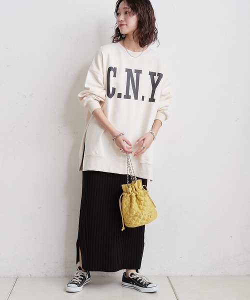 CIAOPANIC TYPY(チャオパニックティピー)の「▽ワイドリブIラインスカート(スカート・レディース・ブラック/オフホワイト/イエロー/バイオレット・ONE SIZE)」の17枚目の写真