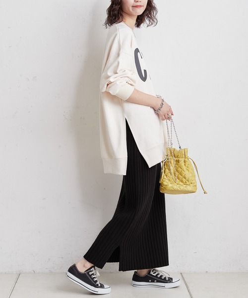 CIAOPANIC TYPY(チャオパニックティピー)の「▽ワイドリブIラインスカート(スカート・レディース・ブラック/オフホワイト/イエロー/バイオレット・ONE SIZE)」の20枚目の写真