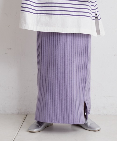 CIAOPANIC TYPY(チャオパニックティピー)の「▽ワイドリブIラインスカート(スカート・レディース・ブラック/オフホワイト/イエロー/バイオレット・ONE SIZE)」の21枚目の写真