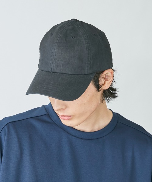 OVERRIDE(オーバーライド)の「OVERRIDE LINEN BASIC 6P CAP(キャップ・メンズ・ブラック/ベージュ/ブラウン/ブルー/グレー/グリーン・57~59cm)」の7枚目の写真