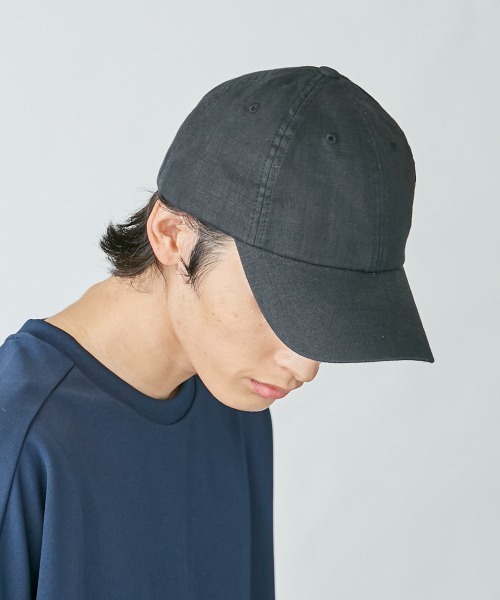 OVERRIDE(オーバーライド)の「OVERRIDE LINEN BASIC 6P CAP(キャップ・メンズ・ブラック/ベージュ/ブラウン/ブルー/グレー/グリーン・57~59cm)」の8枚目の写真