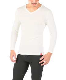 GUNZE | GUNZE グンゼ HOTMAGIC クルーネック&Vネック 薄手 9分袖シャツ ホットマジック 半端袖(Tシャツ/カットソー)