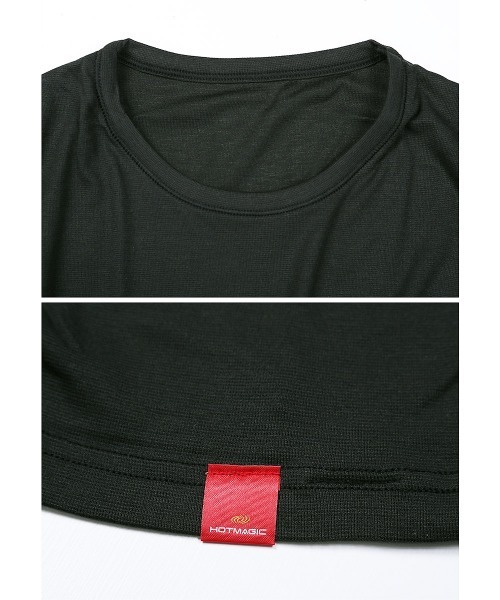 GUNZE(グンゼ)の「GUNZE グンゼ HOTMAGIC クルーネック&Vネック 薄手 9分袖シャツ ホットマジック 半端袖(Tシャツ/カットソー・メンズ・オフホワイト/ブラック系2/ネイビー系1/ネイビー系/ブラック/ホワイト系2・X-LARGE/MEDIUM/LARGE)」の18枚目の写真