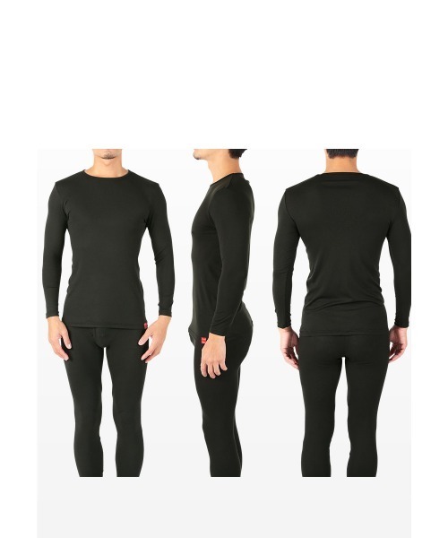 GUNZE(グンゼ)の「GUNZE グンゼ HOTMAGIC クルーネック&Vネック 薄手 9分袖シャツ ホットマジック 半端袖(Tシャツ/カットソー・メンズ・オフホワイト/ブラック系2/ネイビー系1/ネイビー系/ブラック/ホワイト系2・X-LARGE/MEDIUM/LARGE)」の17枚目の写真