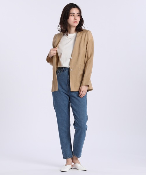 INED CLARO（イネドクラロ）の「フレンチスリーブカットトップス（Tシャツ/カットソー・レディース・オフホワイト/グリーン/サンドグレー/テラコッタ・フリー）」の13枚目の写真