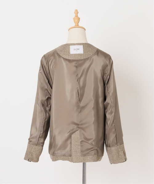 SLOBE IENA ループツイードVネックジャケット SLOBE IENA（スローブイエナ）の「《WEB限定/追加》ツイードVネック