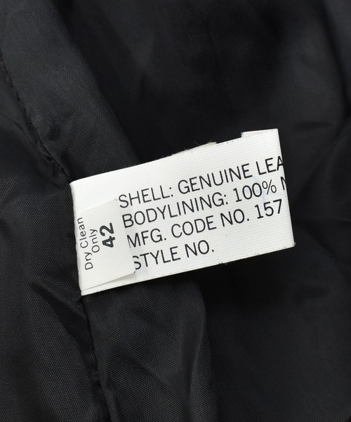 VINTAGE（ヴィンテージ）の「【ヴィンテージ古着】unknown レザージャケット ハーフコート（ブルゾン・メンズ・ブラック・42）」の6枚目の写真
