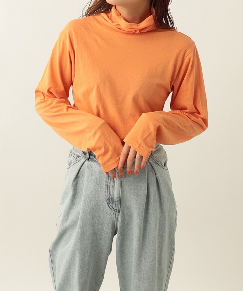 Heather（ヘザー）の「シアークシュクシュカットソー　272536（Tシャツ/カットソー・レディース・ブラック/オフホワイト/オレンジ/グリーン・FREE）」の4枚目の写真