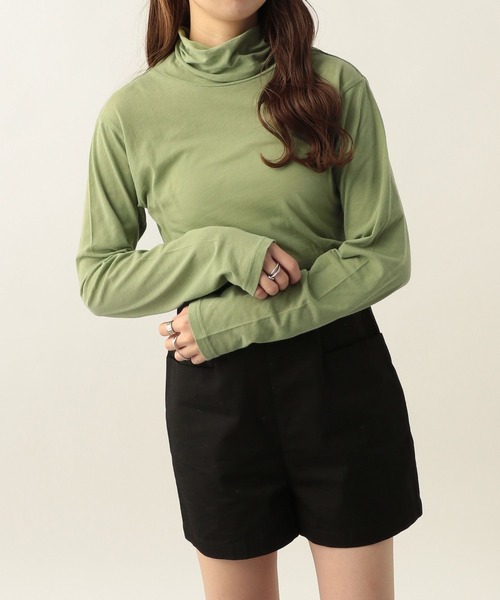 Heather（ヘザー）の「シアークシュクシュカットソー　272536（Tシャツ/カットソー・レディース・ブラック/オフホワイト/オレンジ/グリーン・FREE）」の3枚目の写真