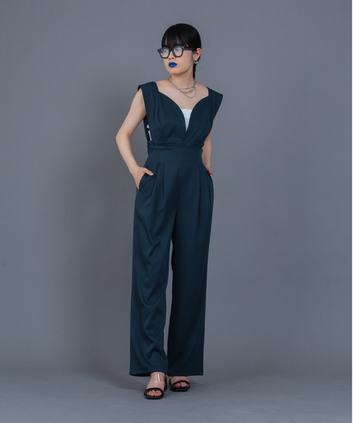 Solace（ソレイス）の「【入荷禁止】ビスチェ+タックパンツ/ 上下2点セット（サロペット/オーバーオール・レディース・チャコールグレー/ナチュラル/ブラック・FREE/MEDIUM/LARGE）」の12枚目の写真