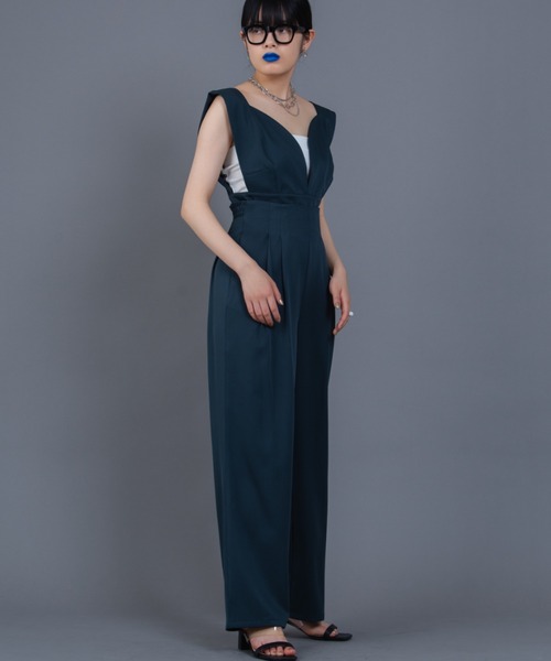 Solace（ソレイス）の「【入荷禁止】ビスチェ+タックパンツ/ 上下2点セット（サロペット/オーバーオール・レディース・チャコールグレー/ナチュラル/ブラック・FREE/MEDIUM/LARGE）」の15枚目の写真