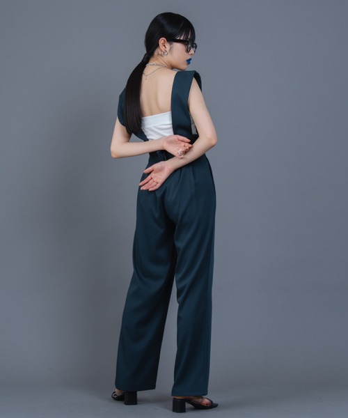 Solace（ソレイス）の「【入荷禁止】ビスチェ+タックパンツ/ 上下2点セット（サロペット/オーバーオール・レディース・チャコールグレー/ナチュラル/ブラック・FREE/MEDIUM/LARGE）」の19枚目の写真