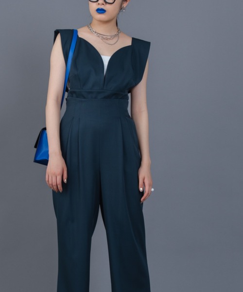 Solace（ソレイス）の「【入荷禁止】ビスチェ+タックパンツ/ 上下2点セット（サロペット/オーバーオール・レディース・チャコールグレー/ナチュラル/ブラック・FREE/MEDIUM/LARGE）」の21枚目の写真